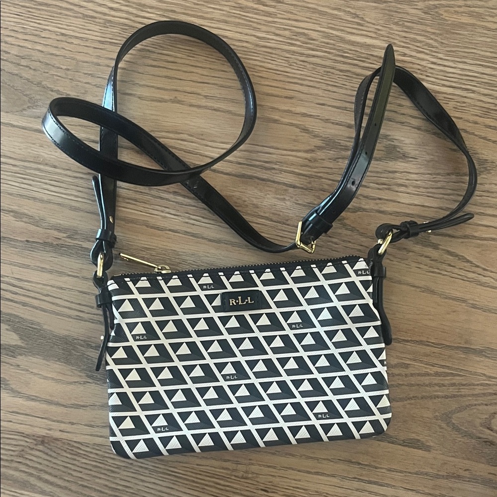Ralph Lauren Black and White Crossbody Bag